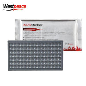 100*50*3 mm Autocolante de incêndio para extintor de incêndio de partículas nano para auto-indução Ferosticker